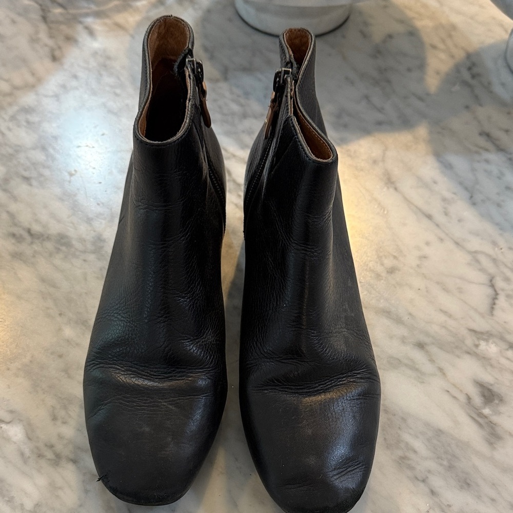 Gentle Souls Ella Bootie Black Leather Ankle Boots